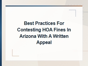 Arizona Hoa Fine Appeal Letter Template