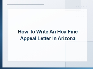 Arizona Hoa Fine Appeal Letter Template & Guide