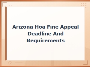 How to Appeal an Hoa Fine in Arizona
