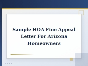 Hoa Fine Appeal Letter Guide for Arizona Homeowners