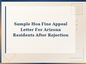 How to Appeal a Denied Hoa Fine in Arizona