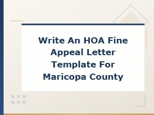 Hoa Fine Appeal Letter Template for Maricopa County