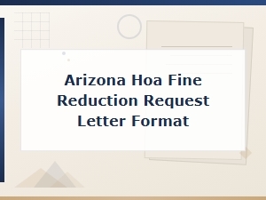 How to Request an Arizona Hoa Fine Reduction